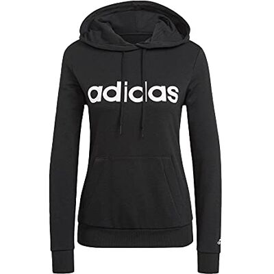 Adidas W LIN FT HD, sweat à capuche aux femmes, Black/White, L - Publicité Adidas W LIN FT HD, sweat à capuche aux femmes, Black/White, L - Publicité