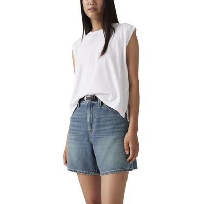 Levis Levi’s Femme Short Denim High Rise, Baggy Fit, Bleu (Stop Flaxing Short), 27 - Publicité Levis Levi’s Femme Short Denim High Rise, Baggy Fit, Bleu (Stop Flaxing Short), 27 - Publicité
