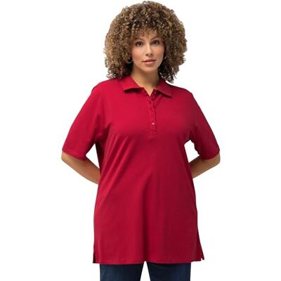 Ulla Popken Femme Grandes Tailles Polo, Maille piqué de Coton, Manches Courtes Coquelicot 50+ 637297 57-50+ - Publicité Ulla Popken Femme Grandes Tailles Polo, Maille piqué de Coton, Manches Courtes Coquelicot 50+ 637297 57-50+ - Publicité