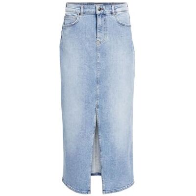 Object Objellen MW Jupe Longue en Denim pour Femme, Bleu Jeans Clair, S - Publicité Object Objellen MW Jupe Longue en Denim pour Femme, Bleu Jeans Clair, S - Publicité