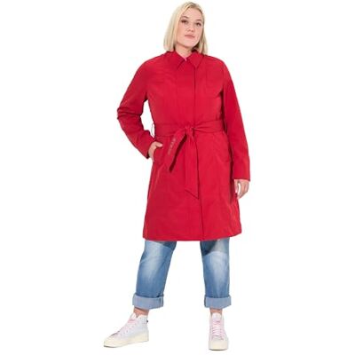Ulla Popken Hyprar Softshell-Trenchcoat, Wasserabweisend, Gürtel Manteaux, Salsa, 54-56 Femmes - Publicité Ulla Popken Hyprar Softshell-Trenchcoat, Wasserabweisend, Gürtel Manteaux, Salsa, 54-56 Femmes - Publicité