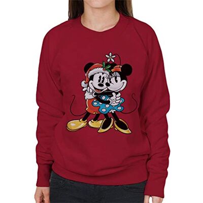 Disney Christmas Mickey and Minnie Festive Hug Women's Sweatshirt - Publicité Disney Christmas Mickey and Minnie Festive Hug Women's Sweatshirt - Publicité