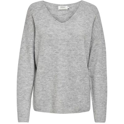 Only Femme Onlcamilla V-Neck L/S Pullover KNT Noos Sweater, Gris Clair Chiné, M EU - Publicité Only Femme Onlcamilla V-Neck L/S Pullover KNT Noos Sweater, Gris Clair Chiné, M EU - Publicité