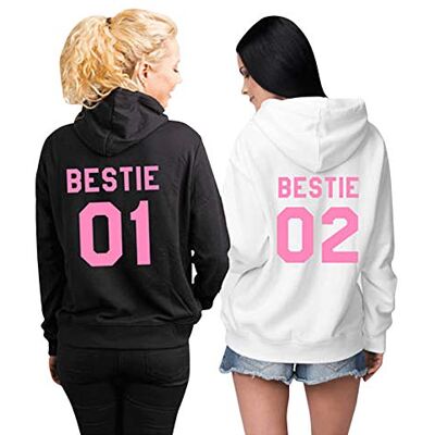 Minetom Ami Pull Sweat À Capuche pour Deux Filles Femmes Best Friend Pullover Hoodie Meilleur Ami Manches Longues Sweatshirt Cadeau A Rose 01 44 - Publicité Minetom Ami Pull Sweat À Capuche pour Deux Filles Femmes Best Friend Pullover Hoodie Meilleur Ami Manches Longues Sweatshirt Cadeau A Rose 01 44 - Publicité