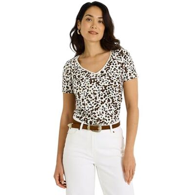 Grain de Malice T-Shirt col V imprimé Femme - Publicité Grain de Malice T-Shirt col V imprimé Femme - Publicité