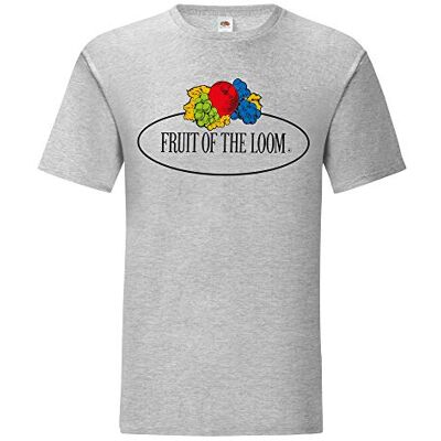 Fruit of the Loom T-Shirt Manches Courtes col Rond Grand Logo Leo S Gris - Publicité Fruit of the Loom T-Shirt Manches Courtes col Rond Grand Logo Leo S Gris - Publicité