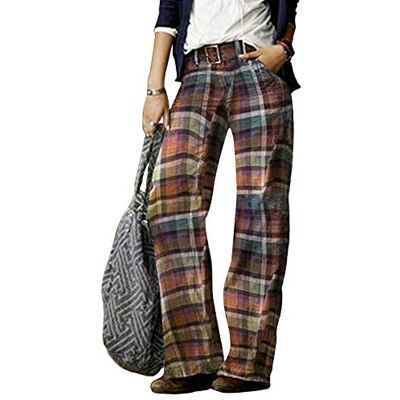 Minetom Jean Boyfriend Femme Pantalons Rétro Élastique Imprimé Ample Baggy Denim Long Pantalon Large avec Poches - Publicité Minetom Jean Boyfriend Femme Pantalons Rétro Élastique Imprimé Ample Baggy Denim Long Pantalon Large avec Poches - Publicité