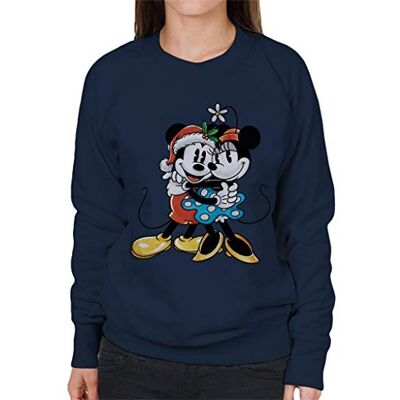 Disney Christmas Mickey and Minnie Festive Hug Women's Sweatshirt - Publicité Disney Christmas Mickey and Minnie Festive Hug Women's Sweatshirt - Publicité