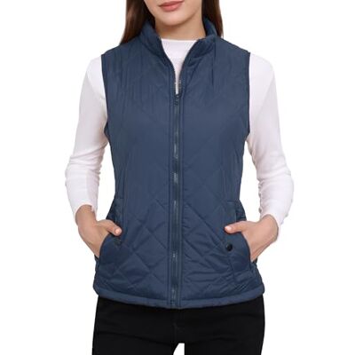 Allegra K Gilet léger à col Montant et à glissière Halloween déguisement pour Femmes Bleu foncé L - Publicité Allegra K Gilet léger à col Montant et à glissière Halloween déguisement pour Femmes Bleu foncé L - Publicité