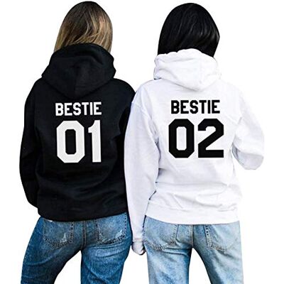 Minetom Ami Pull Sweat À Capuche pour Deux Filles Femmes Best Friend Pullover Hoodie Meilleur Ami Manches Longues Sweatshirt Cadeau A Bestie Blanc 02 34 - Publicité Minetom Ami Pull Sweat À Capuche pour Deux Filles Femmes Best Friend Pullover Hoodie Meilleur Ami Manches Longues Sweatshirt Cadeau A Bestie Blanc 02 34 - Publicité
