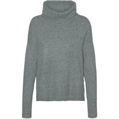 Vero Moda Vmdoffy Ls Blouse à col Rond GA Noos pour Femme, Vert baume Détails : mélangé, S - Publicité Vero Moda Vmdoffy Ls Blouse à col Rond GA Noos pour Femme, Vert baume Détails : mélangé, S - Publicité