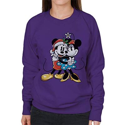 Disney Christmas Mickey and Minnie Festive Hug Women's Sweatshirt - Publicité Disney Christmas Mickey and Minnie Festive Hug Women's Sweatshirt - Publicité
