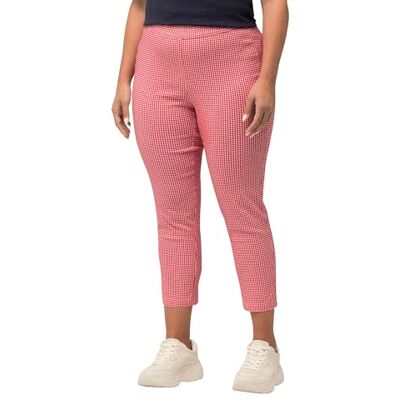 Ulla Popken Femme Grandes Tailles Pantalon 7/8 Sienna. Tissu Bengaline hautement élastique. Imprimé à Carreaux Vichy. Rose Vif 56 523-54 - Publicité Ulla Popken Femme Grandes Tailles Pantalon 7/8 Sienna. Tissu Bengaline hautement élastique. Imprimé à Carreaux Vichy. Rose Vif 56 523-54 - Publicité