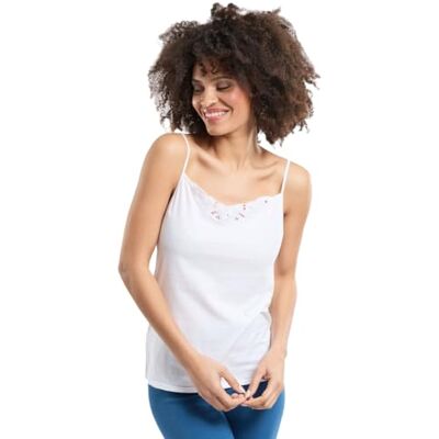 Armor Lux Caraco avec Dentelle Coton léger Issu de l'agriculture Biologique Blanc 5XL - Publicité Armor Lux Caraco avec Dentelle Coton léger Issu de l'agriculture Biologique Blanc 5XL - Publicité