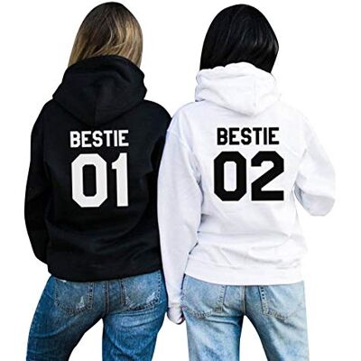 Minetom Ami Pull Sweat À Capuche pour Deux Filles Femmes Best Friend Pullover Hoodie Meilleur Ami Manches Longues Sweatshirt Cadeau A Bestie Noir 01 34 - Publicité Minetom Ami Pull Sweat À Capuche pour Deux Filles Femmes Best Friend Pullover Hoodie Meilleur Ami Manches Longues Sweatshirt Cadeau A Bestie Noir 01 34 - Publicité