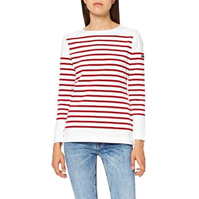 Armor Lux Femme Marinière "Arsenal" Femme T shirt, Multicolore (Blanc/Braise 320), M EU - Publicité Armor Lux Femme Marinière "Arsenal" Femme T shirt, Multicolore (Blanc/Braise 320), M EU - Publicité