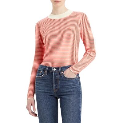 Levis Pull côtelé pour Femme, Vanilla Stripe Flame Scarlet, S - Publicité Levis Pull côtelé pour Femme, Vanilla Stripe Flame Scarlet, S - Publicité
