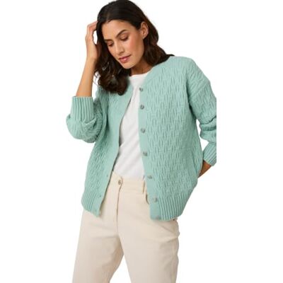 Damart Thermolactyl Femme Cardigan Maille fantaisie, Polyester, Coupe ample, Col Rond, Manches longues, Vêtement Thermique - Publicité Damart Thermolactyl Femme Cardigan Maille fantaisie, Polyester, Coupe ample, Col Rond, Manches longues, Vêtement Thermique - Publicité