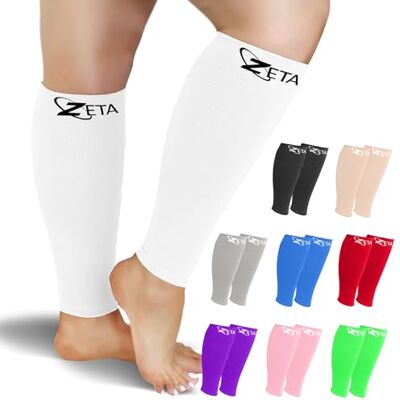 Zeta Wear Zeta Manchon XXL (Blanc) Large Grande taille Compression du mollet Soutien Gradient Apaisant Confortable Empêche le gonflement - Publicité Zeta Wear Zeta Manchon XXL (Blanc) Large Grande taille Compression du mollet Soutien Gradient Apaisant Confortable Empêche le gonflement - Publicité