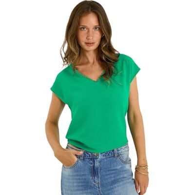 Grain de Malice Blouse Unie détails ajourés Femme - Publicité Grain de Malice Blouse Unie détails ajourés Femme - Publicité