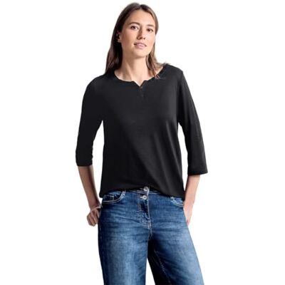 Cecil 313172 Fenja, T-Shirt Femme, Noir (Black 10001), X-Small - Publicité Cecil 313172 Fenja, T-Shirt Femme, Noir (Black 10001), X-Small - Publicité
