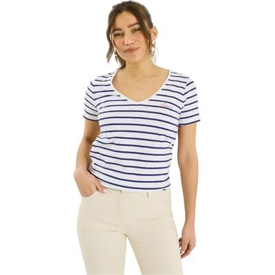Grain de Malice T-Shirt rayé avec borderie Femme - Publicité Grain de Malice T-Shirt rayé avec borderie Femme - Publicité