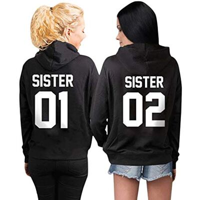 Minetom Ami Pull Sweat À Capuche pour Deux Filles Femmes Best Friend Pullover Hoodie Meilleur Ami Manches Longues Sweatshirt Cadeau B Noir 02 38 - Publicité Minetom Ami Pull Sweat À Capuche pour Deux Filles Femmes Best Friend Pullover Hoodie Meilleur Ami Manches Longues Sweatshirt Cadeau B Noir 02 38 - Publicité