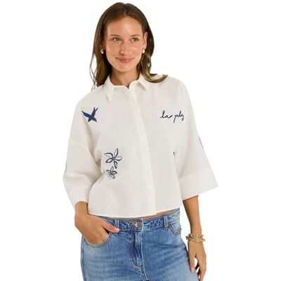 Grain de Malice Chemise Oversize brodée Femme - Publicité Grain de Malice Chemise Oversize brodée Femme - Publicité