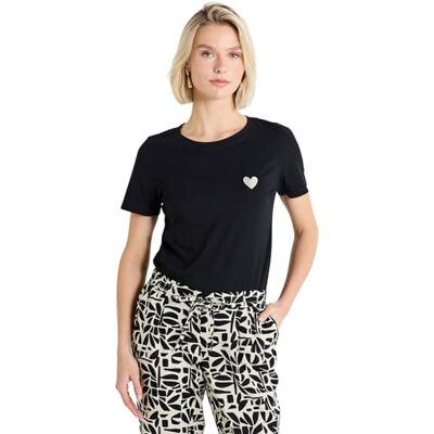 Grain de Malice T-Shirt col Rond Femme Noir Taille XL - Publicité Grain de Malice T-Shirt col Rond Femme Noir Taille XL - Publicité