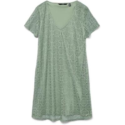 Vero Moda Neck Short Dress Vmmaya SS Robe Courte à col en V JRS SPE, Hedge Green, M Femmes - Publicité Vero Moda Neck Short Dress Vmmaya SS Robe Courte à col en V JRS SPE, Hedge Green, M Femmes - Publicité
