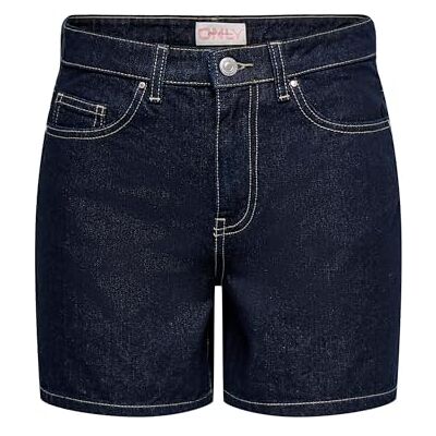 Only Onlphine DNM Noos Short en Jean pour Femme avec Coupe Normale avec Fermeture à Boutons et Poches Avant, Bleu foncé Denim, M - Publicité Only Onlphine DNM Noos Short en Jean pour Femme avec Coupe Normale avec Fermeture à Boutons et Poches Avant, Bleu foncé Denim, M - Publicité
