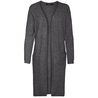 Vero Moda VMDOFFY LS Long Open Cardigan Pull-Over Femme, Gris (Dark Grey Melange), XS (EU) - Publicité Vero Moda VMDOFFY LS Long Open Cardigan Pull-Over Femme, Gris (Dark Grey Melange), XS (EU) - Publicité