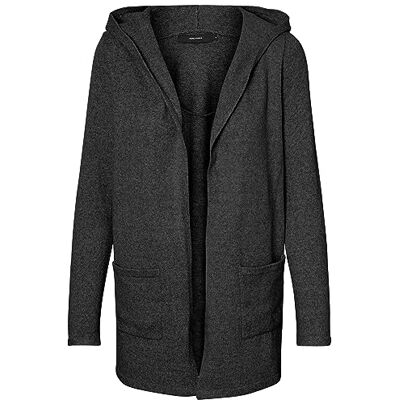 Vero Moda Cardigan à Capuche Ouvert pour Femme, Gris foncé mélangé, XXL - Publicité Vero Moda Cardigan à Capuche Ouvert pour Femme, Gris foncé mélangé, XXL - Publicité