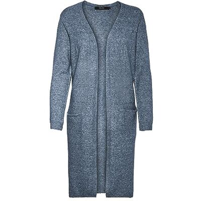 Vero Moda VMDOFFY LS Long Open Cardigan Pull-Over Femme, Bleu (Navy Blazer Melange), XXL (EU) - Publicité Vero Moda VMDOFFY LS Long Open Cardigan Pull-Over Femme, Bleu (Navy Blazer Melange), XXL (EU) - Publicité