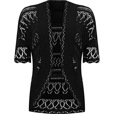 WearAll Femmes Grande Taille Tricoté Crochet Court Manche Haut Haussement D'Épaules Dames Ouvert Cardigan Hauts Femmes Tailles 42-58 - Publicité WearAll Femmes Grande Taille Tricoté Crochet Court Manche Haut Haussement D'Épaules Dames Ouvert Cardigan Hauts Femmes Tailles 42-58 - Publicité