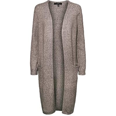 Vero Moda VMDOFFY LS Long Open Cardigan Pull-Over Femme, Marron (Coffee Bean Melange), M (EU) - Publicité Vero Moda VMDOFFY LS Long Open Cardigan Pull-Over Femme, Marron (Coffee Bean Melange), M (EU) - Publicité
