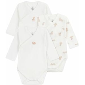 Petit Bateau Lot de bodies croisés manches longues en coton imprimé bébé - Publicité Petit Bateau Lot de bodies croisés manches longues en coton imprimé bébé - Publicité