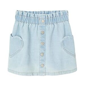 VERTBAUDET Jupe en Jean Fille Poches Coeur Denim Bleached 5A - Publicité VERTBAUDET Jupe en Jean Fille Poches Coeur Denim Bleached 5A - Publicité