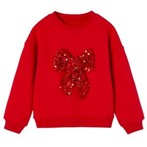 VERTBAUDET Sweat Fille Noël Noeud en Sequins Rouge 10A - Publicité VERTBAUDET Sweat Fille Noël Noeud en Sequins Rouge 10A - Publicité
