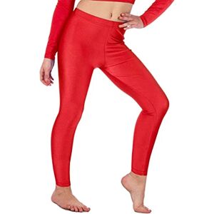 Boom Prime Filles Gymnastique Brillant Danse Lycra Collants sans Pieds Ballet Stretch Élastique Enfants Leggings (Rouge, 11-12) - Publicité Boom Prime Filles Gymnastique Brillant Danse Lycra Collants sans Pieds Ballet Stretch Élastique Enfants Leggings (Rouge, 11-12) - Publicité