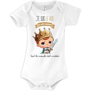Planetee Body bébé garçon Je suis le Roi Vêtement bébé humour mignon sans manche pour garçon 100% Coton Manches Courtes Cadeau Naissance Nourrison 18/24 mois - Publicité Planetee Body bébé garçon Je suis le Roi Vêtement bébé humour mignon sans manche pour garçon 100% Coton Manches Courtes Cadeau Naissance Nourrison 18/24 mois - Publicité