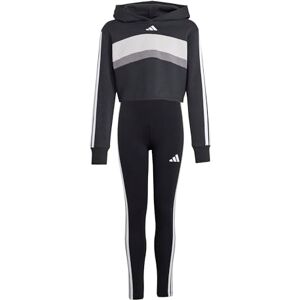 Adidas Fille Seasonal Essentials Tiberio 3 Stripes Fleece Leggings Set Track Suit, black/white/grey two, 9-10 Years - Publicité Adidas Fille Seasonal Essentials Tiberio 3 Stripes Fleece Leggings Set Track Suit, black/white/grey two, 9-10 Years - Publicité