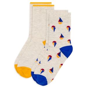 Petit Bateau 2 Paires De Chaussettes Enfant En Coton Imprimé Bateaux - Publicité Petit Bateau 2 Paires De Chaussettes Enfant En Coton Imprimé Bateaux - Publicité