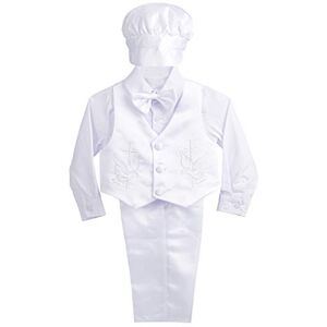 Lito Angels Vetement de Bapteme pour Bebe Garcon, Ensemble Costume Blanc 5 Pieces avec Bonnet, Manches Longues, Taille 3-6 Mois (étiquette en Tissu XS), D - Publicité Lito Angels Vetement de Bapteme pour Bebe Garcon, Ensemble Costume Blanc 5 Pieces avec Bonnet, Manches Longues, Taille 3-6 Mois (étiquette en Tissu XS), D - Publicité