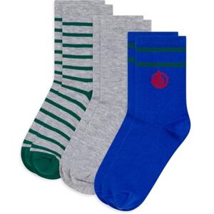 Petit Bateau 3 Paires De Chaussettes Enfant Rayées En Coton Logo - Publicité Petit Bateau 3 Paires De Chaussettes Enfant Rayées En Coton Logo - Publicité