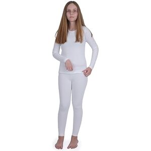 INNERSY sous Vetement Thermique Fille Mince Ensemble sous-vêtement Haut et Legging Automne/Hiver (10-12 Ans, Blanc) - Publicité