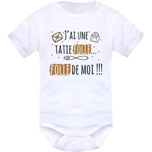 IDYLEA Body naissance il est fou... fou de moi » – Cadeau bébé Noël Cadeau nouveau-né mixte - 3-6 mois, TATIE MANCHES COURTES - Publicité IDYLEA Body naissance il est fou... fou de moi » – Cadeau bébé Noël Cadeau nouveau-né mixte - 3-6 mois, TATIE MANCHES COURTES - Publicité