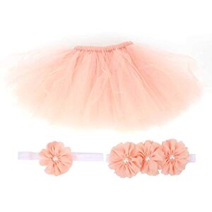 Zerodis Jupe Tutu bébé fille, jupe nouveau-né bandeau enveloppé poitrine ensemble nouveau-né photographie jupe robe accessoire ballet danse habiller avec bandeau fleur(rose) - Publicité Zerodis Jupe Tutu bébé fille, jupe nouveau-né bandeau enveloppé poitrine ensemble nouveau-né photographie jupe robe accessoire ballet danse habiller avec bandeau fleur(rose) - Publicité