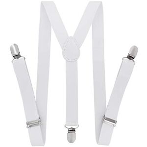 axy Bretelles en Y pour enfant garçon Largeur : 2,5 cm Avec 3 clips solides Combinables avec nœud papillon Couleurs unies HTK25-1, Blanc., für Kinder (6 Monaten 6 Jahre alt) - Publicité axy Bretelles en Y pour enfant garçon Largeur : 2,5 cm Avec 3 clips solides Combinables avec nœud papillon Couleurs unies HTK25-1, Blanc., für Kinder (6 Monaten 6 Jahre alt) - Publicité
