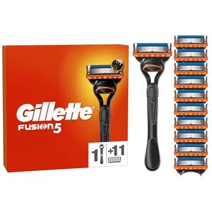 Gillette Rasoir Pour Homme Fusion5, Manche Réutilisable,11 Cartouches A 5 Lames, Bande Lubrifiante Pour Le Rasage Du Visage Confortable Et Une Glisse Du Rasoir Fluide, 1 Recharge Par 20 Rasages - Publicité Gillette Rasoir Pour Homme Fusion5, Manche Réutilisable,11 Cartouches A 5 Lames, Bande Lubrifiante Pour Le Rasage Du Visage Confortable Et Une Glisse Du Rasoir Fluide, 1 Recharge Par 20 Rasages - Publicité